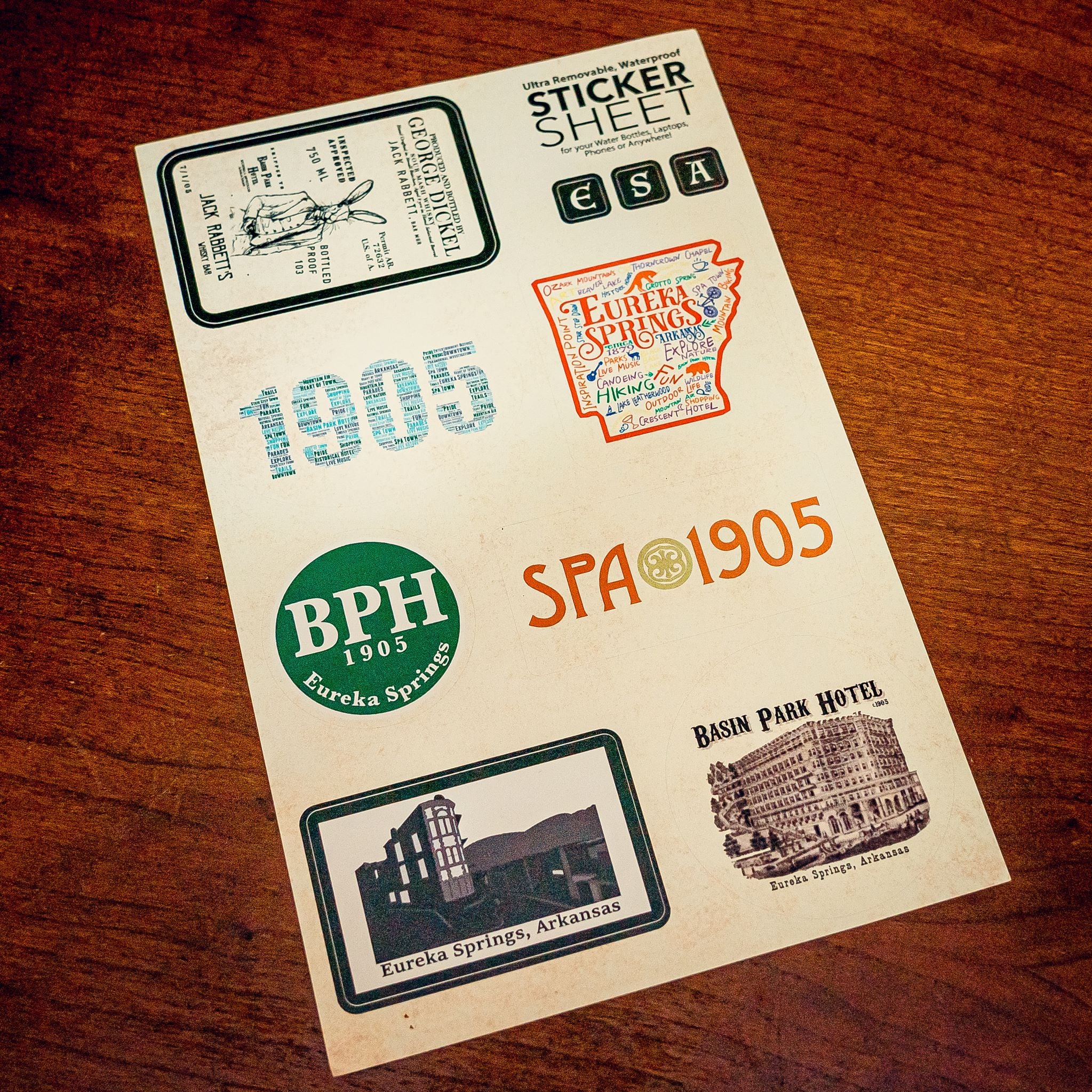 Basin Park Hotel Sticker Sheet – shop-basin-park-hotel